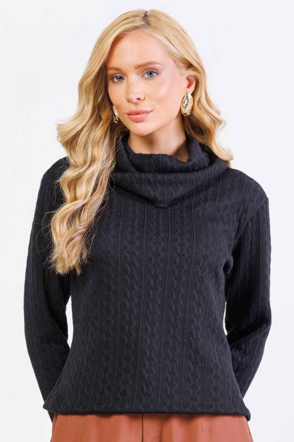BLUSA FEMININA TRICOT MANUELA PRETO