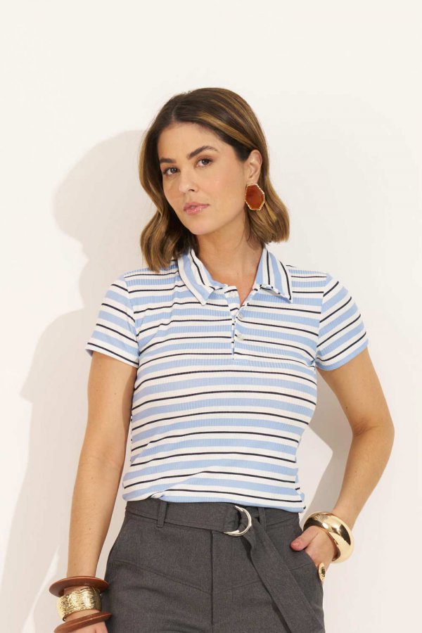 BLUSA FEMININA RAYANE AZUL CLARO