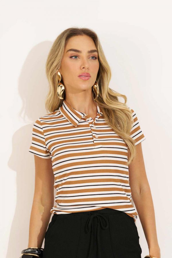BLUSA FEMININA RAYANE CARAMELO