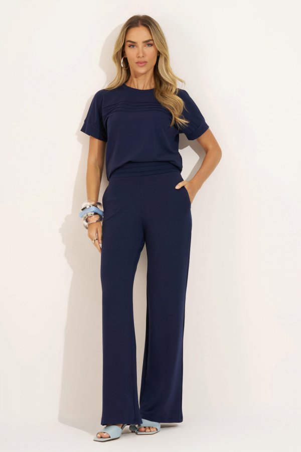 CONJUNTO FEMININO MOLECOTTON SUELI AZUL MARINHO