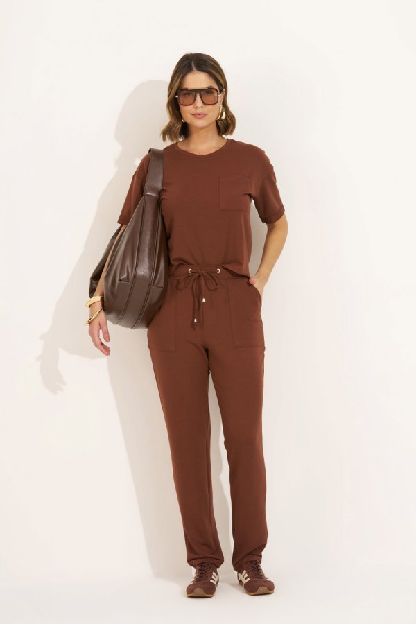 CONJUNTO FEMININO MOLECOTTON ANABELLA MARROM
