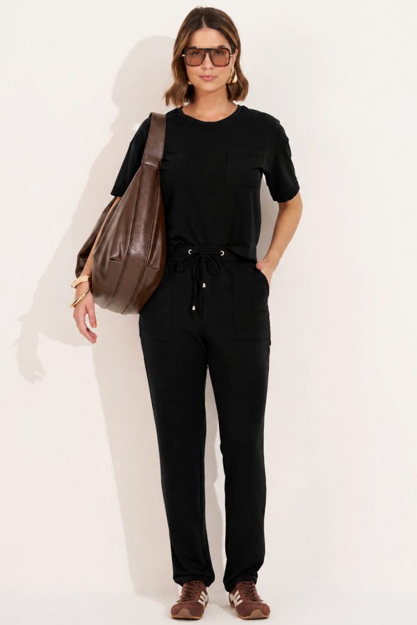 CONJUNTO FEMININO MOLECOTTON ANABELLA PRETO