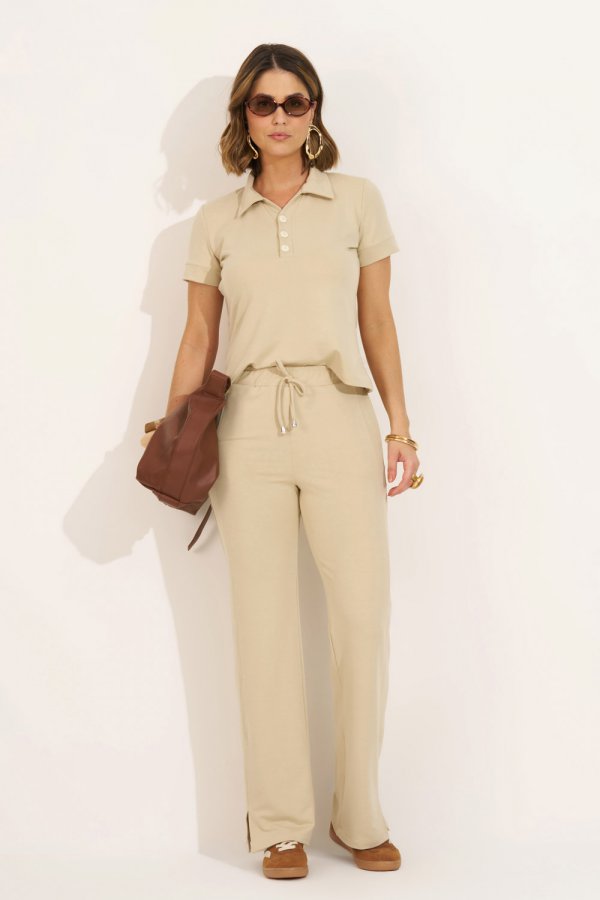 CONJUNTO FEMININO MOLECOTTON DARLENE AREIA