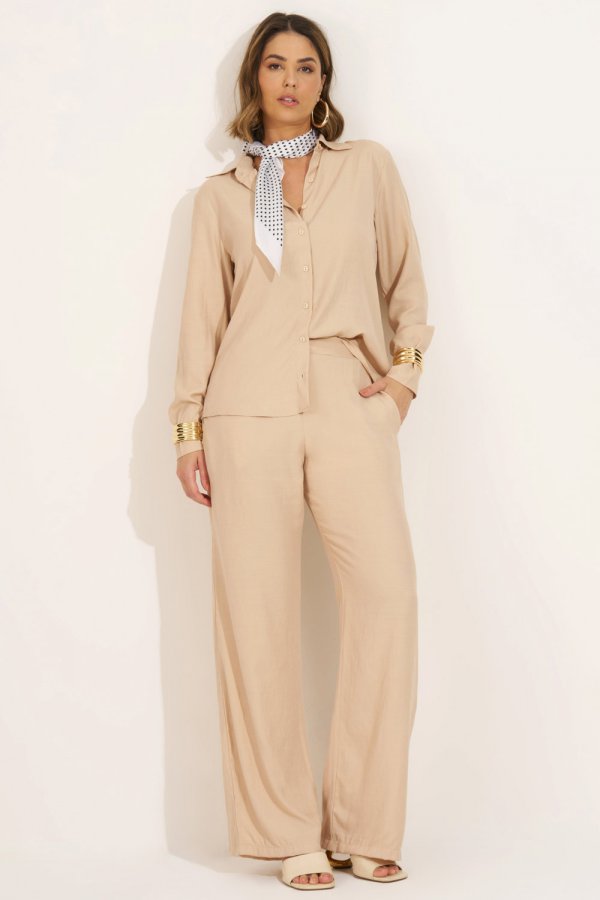 CONJUNTO FEMININO VISCOLINHO ALE AREIA