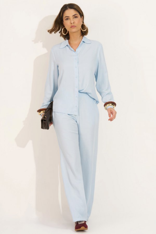 CONJUNTO FEMININO VISCOLINHO ALE AZUL CLARO