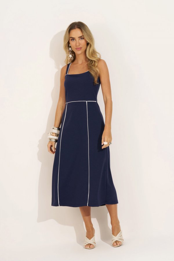 VESTIDO MOLECOTTON DONNA AZUL MARINHO