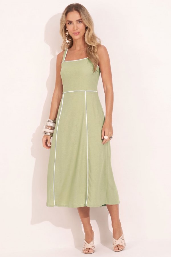 VESTIDO MOLECOTTON DONNA VERDE ERVA DOCE